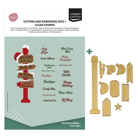 Vaessen Creative Stamp & Dies Noordpool Wegwijzers (3625-0622)