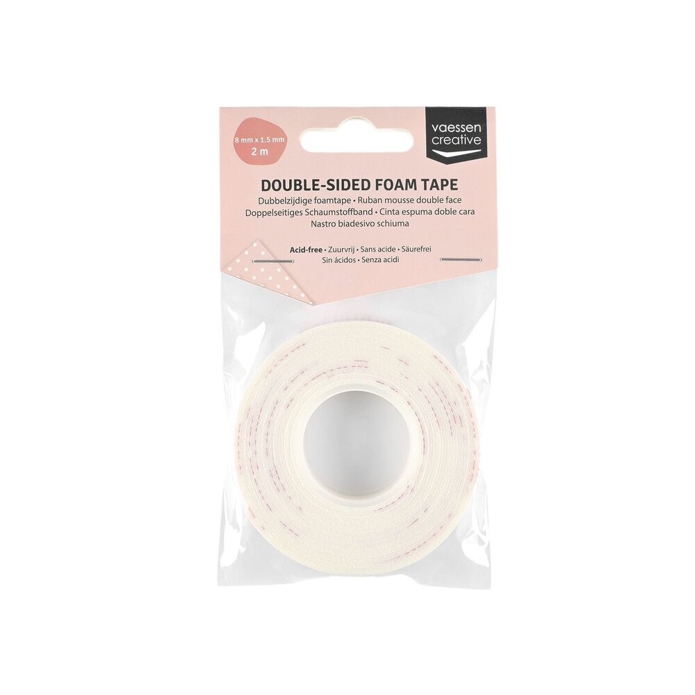 Vaessen Creative Double Sided Foam Tape 2mx8mmx1.5mm (3112-095)