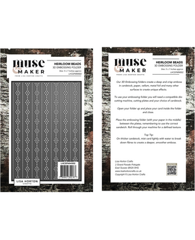 Lisa Horton Crafts Muse & Maker 5x7 Inch 3D Embossing Folder Heirloom Beads (LHCEFMM002)