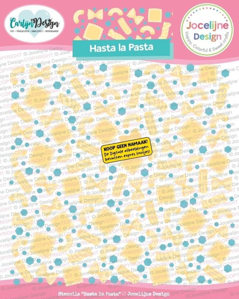 Carlijn Design Stencils Hasta la Pasta (3pcs) (CDJD-0088)