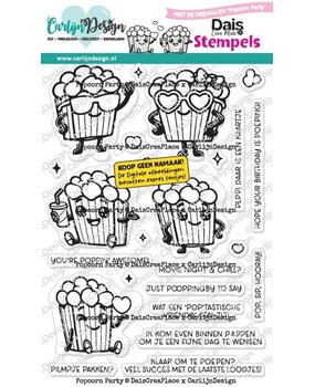 Carlijn Design Stempels Popcorn Party (CDST-0181)