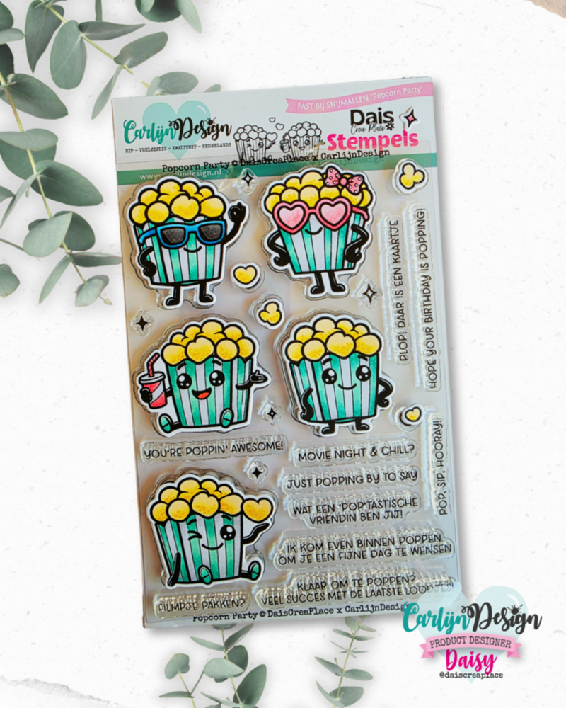 Carlijn Design Stempels Popcorn Party (CDST-0181)