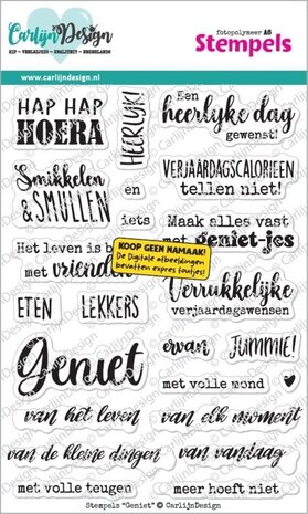 Carlijn Design Stempels Geniet (CDST-0182)
