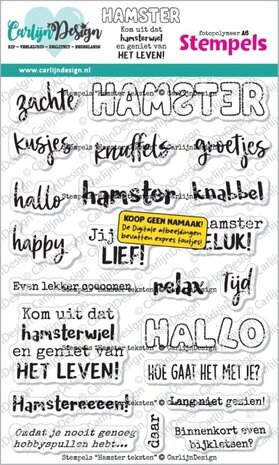 Carlijn Design Stempels Hamsters Teksten (CDST-0184)