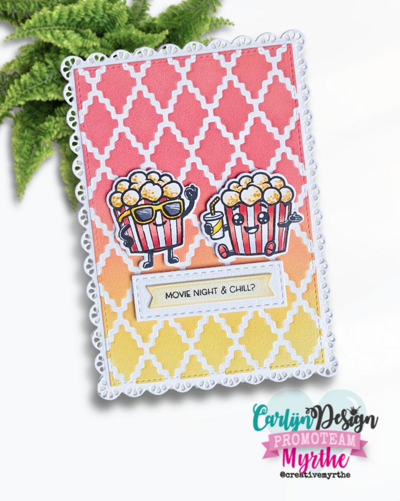 Carlijn Design Popcorn Party Stamp & Die DUO (CDST-0181/CDSN-0395)