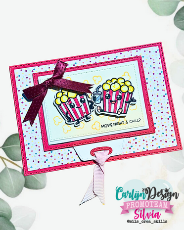 Carlijn Design Popcorn Party Stamp & Die DUO (CDST-0181/CDSN-0395)
