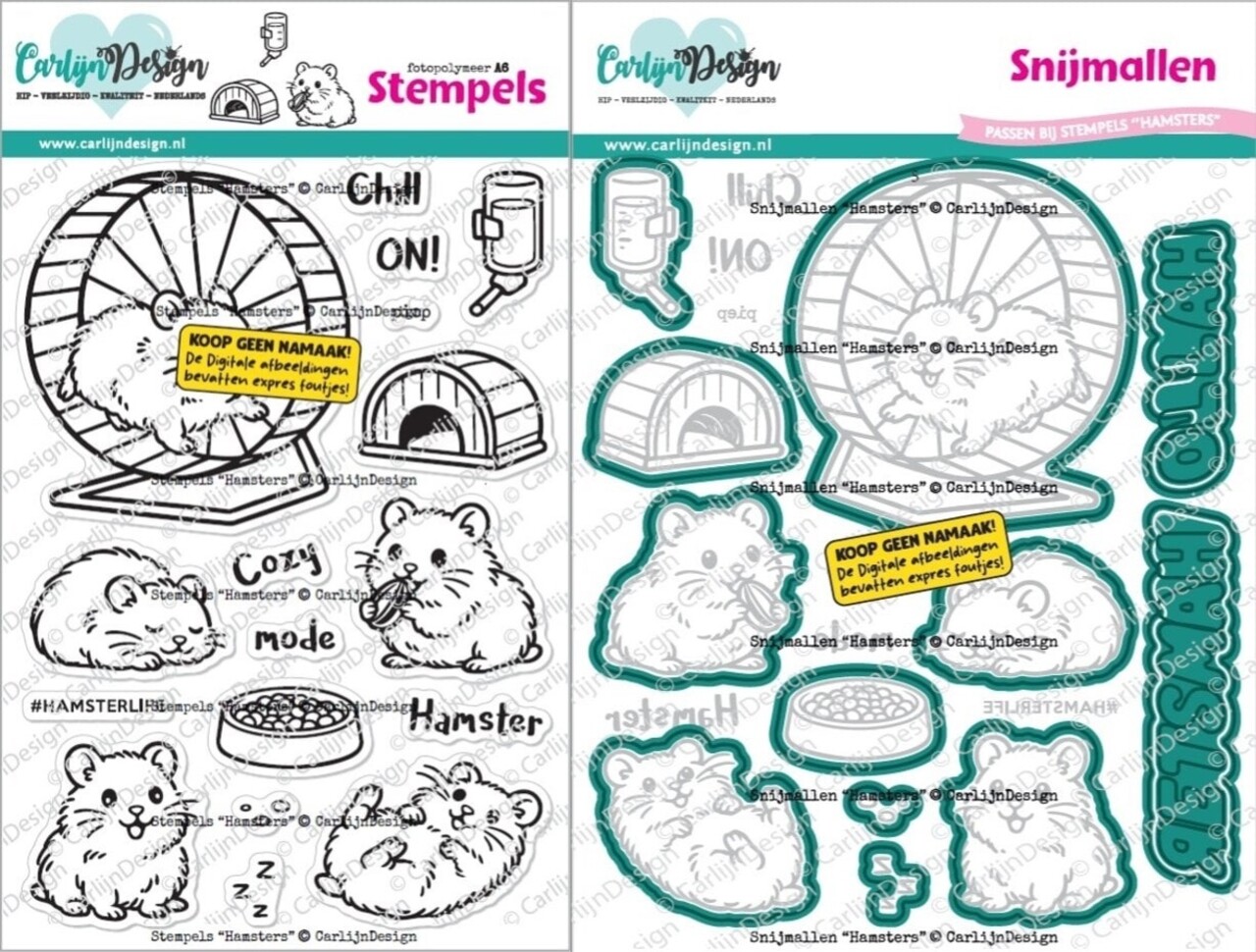 Carlijn Design Hamsters Stamp & Die DUO (CDST-0183/CDSN-0397)