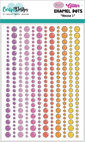 Carlijn Design Glitter Enamel Dots Neons 1 (CDED-0019)