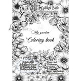 AB Studio My Garden A4 Cut & Collage Book for Coloring