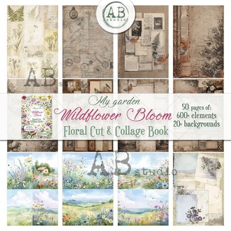 AB Studio My Garden Wildflower Bloom A4 Cut & Collage Book AB Studio My Garden Wildflower Bloom A4 Cut & Collage Book