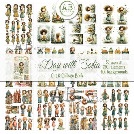 AB Studio Our Stories A Day with Sofia A4 Cut & Collage Book