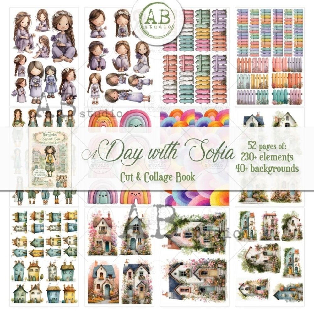 AB Studio Our Stories A Day with Sofia A4 Cut & Collage Book