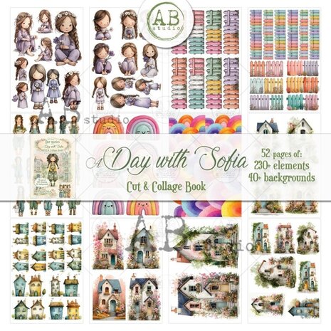 AB Studio Our Stories A Day with Sofia A4 Cut & Collage Book