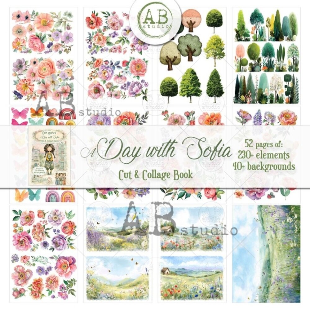 AB Studio Our Stories A Day with Sofia A4 Cut & Collage Book