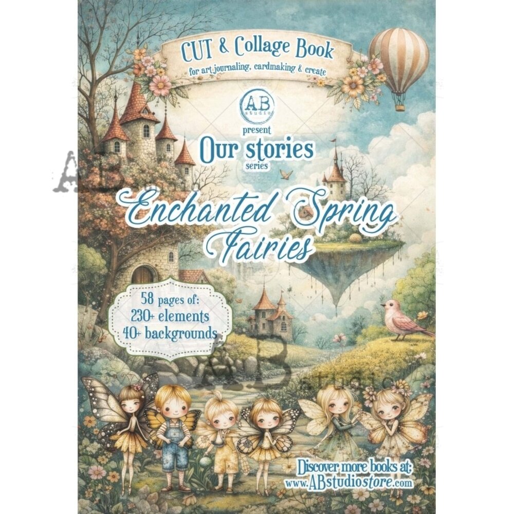 AB Studio Our Stories Enchanted Spring Fairies A4 Cut & Collage Book AB Studio Our Stories Enchanted Spring Fairies A4 Cut & Collage Book
