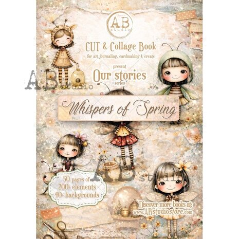 AB Studio Our Stories Whispers of Spring A4 Cut & Collage Book