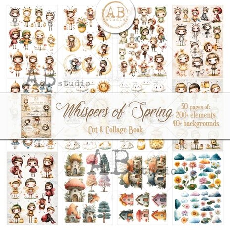 AB Studio Our Stories Whispers of Spring A4 Cut & Collage Book