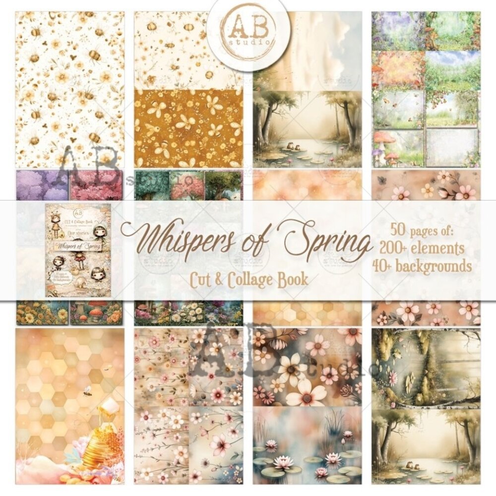 AB Studio Our Stories Whispers of Spring A4 Cut & Collage Book