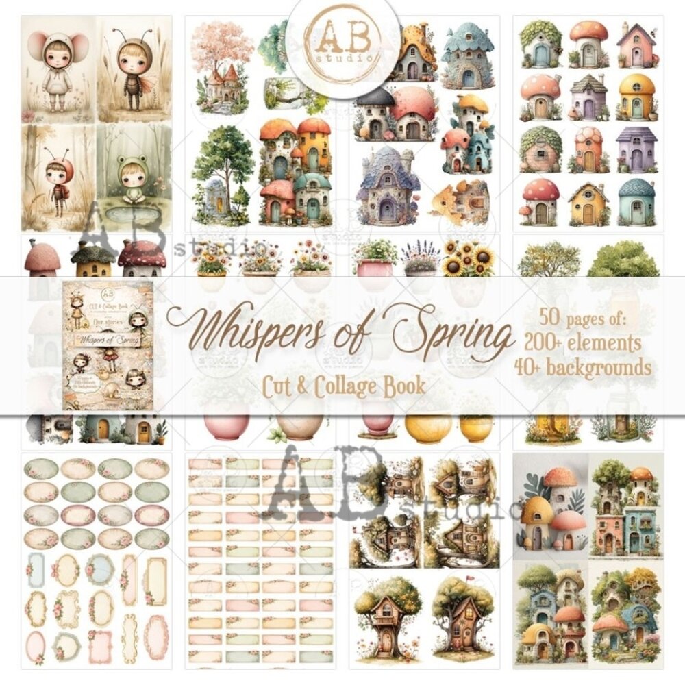 AB Studio Our Stories Whispers of Spring A4 Cut & Collage Book