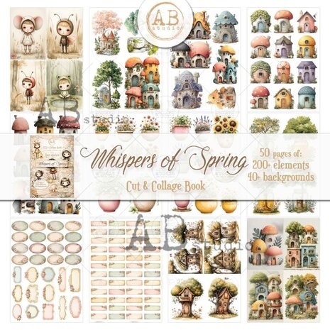AB Studio Our Stories Whispers of Spring A4 Cut & Collage Book
