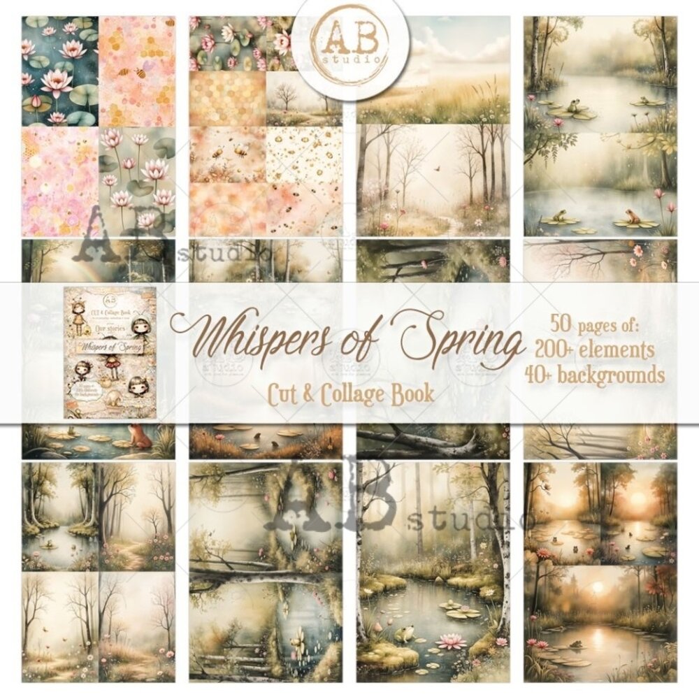AB Studio Our Stories Whispers of Spring A4 Cut & Collage Book