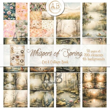 AB Studio Our Stories Whispers of Spring A4 Cut & Collage Book
