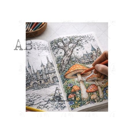 AB Studio Follow The Rabbit part 1 A4 Cut & Collage Book for Coloring AB Studio Follow The Rabbit part 1 A4 Cut & Collage Book for Coloring