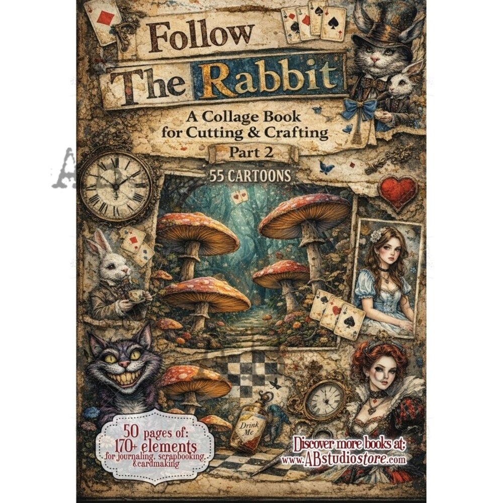 AB Studio Follow The Rabbit part 2 A4 Cut & Collage Book AB Studio Follow The Rabbit part 2 A4 Cut & Collage Book