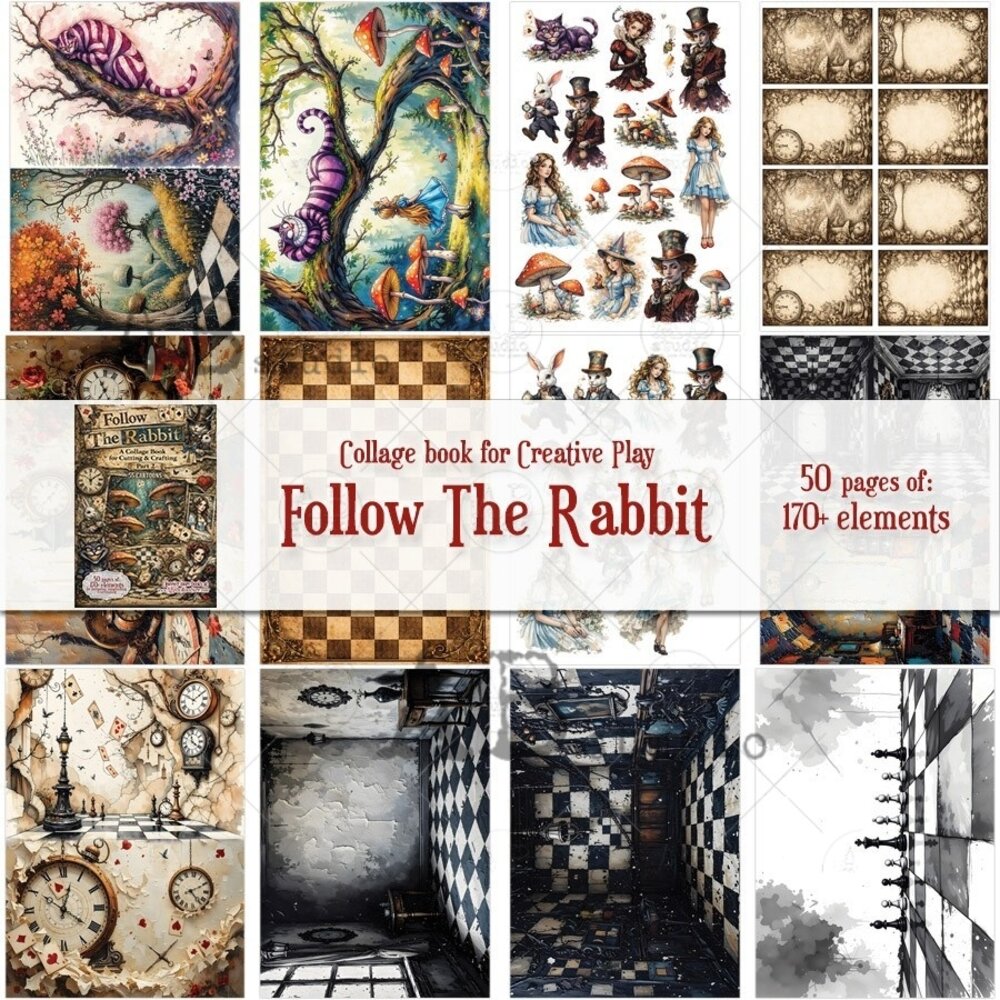 AB Studio Follow The Rabbit part 2 A4 Cut & Collage Book AB Studio Follow The Rabbit part 2 A4 Cut & Collage Book