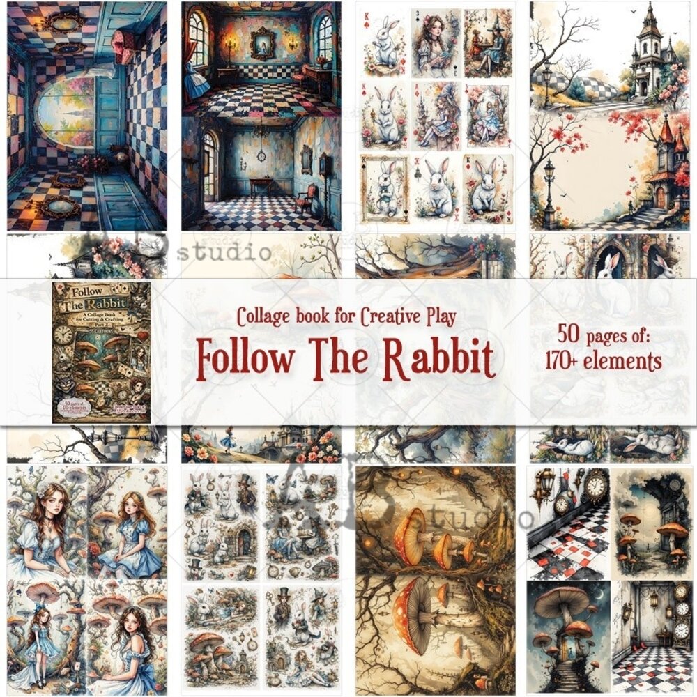 AB Studio Follow The Rabbit part 2 A4 Cut & Collage Book AB Studio Follow The Rabbit part 2 A4 Cut & Collage Book