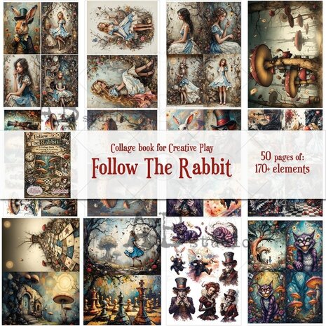 AB Studio Follow The Rabbit part 2 A4 Cut & Collage Book AB Studio Follow The Rabbit part 2 A4 Cut & Collage Book