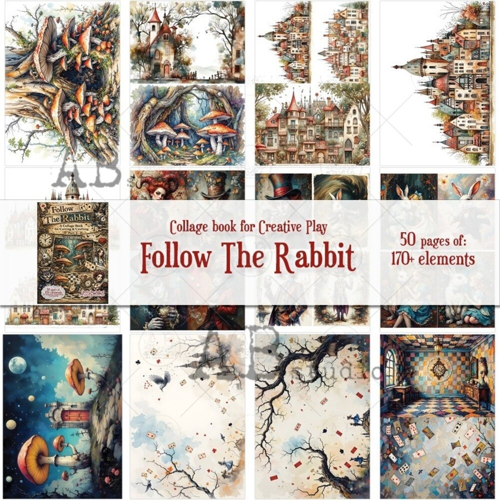 AB Studio Follow The Rabbit part 2 A4 Cut & Collage Book AB Studio Follow The Rabbit part 2 A4 Cut & Collage Book