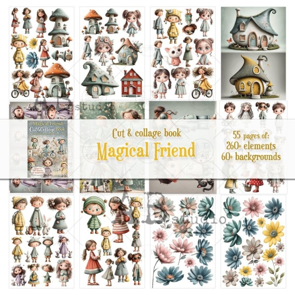 AB Studio Magical Friend A4 Cut & Collage Book
