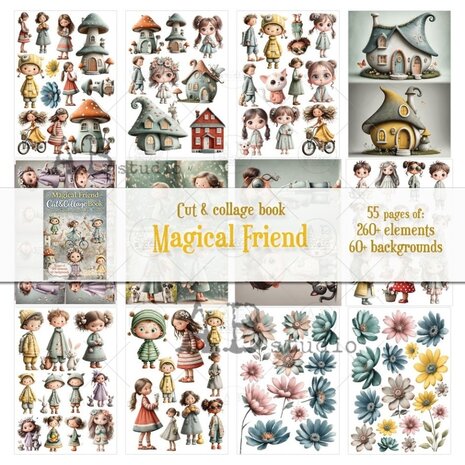 AB Studio Magical Friend A4 Cut & Collage Book