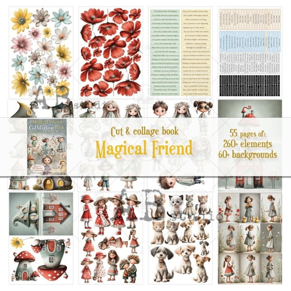 AB Studio Magical Friend A4 Cut & Collage Book