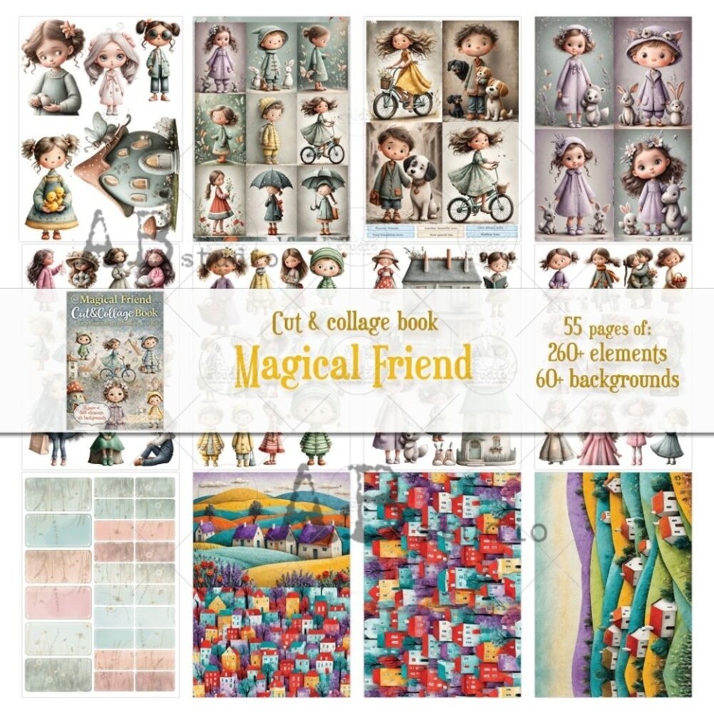 AB Studio Magical Friend A4 Cut & Collage Book