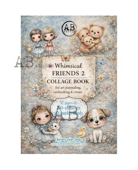 AB Studio Whimsical Friends 2 A4 Cut & Collage Book