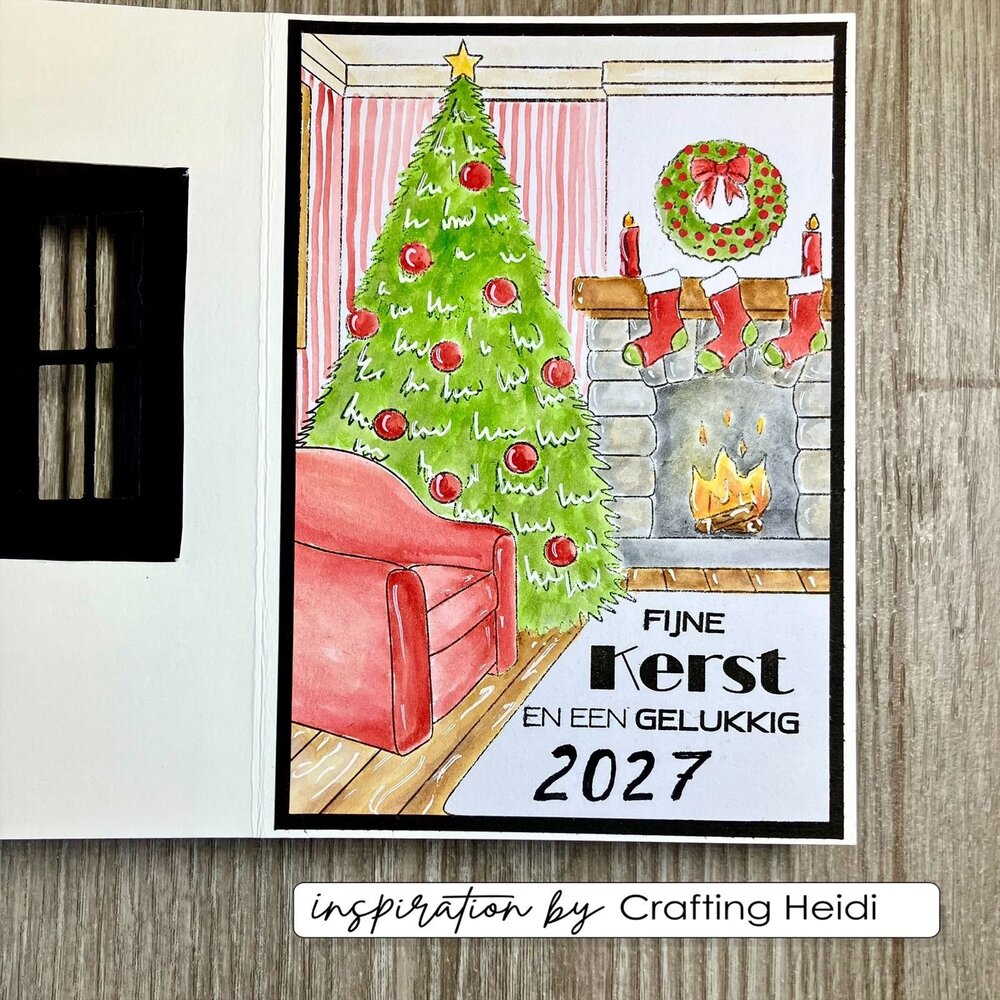 Vaessen Creative Christmas A6 Clear Stamps Living Room (CAR0603)