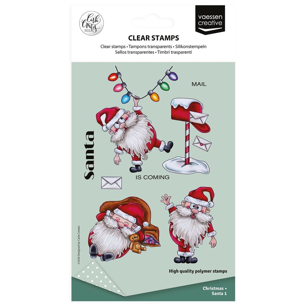 Vaessen Creative Christmas A6 Clear Stamps Santa 1 (CAR0604)