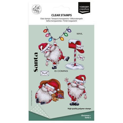 Vaessen Creative Christmas A6 Clear Stamps Santa 1 (CAR0604)