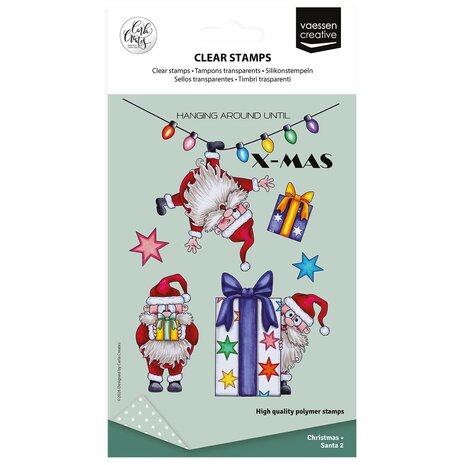Vaessen Creative Christmas A6 Clear Stamps Santa 2 (CAR0605)