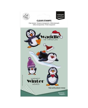 Vaessen Creative Christmas A6 Clear Stamps Penguin 1 (CAR0606)