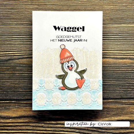 Vaessen Creative Christmas A6 Clear Stamps Penguin 1 (CAR0606)
