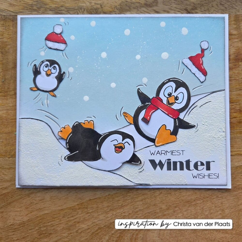 Vaessen Creative Christmas A6 Clear Stamps Penguin 1 (CAR0606)