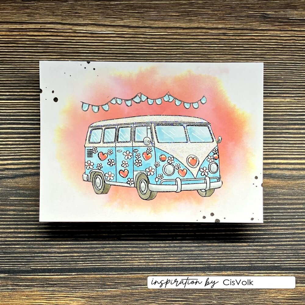 Vaessen Creative Christmas A6 Clear Stamps Hippie Bus 1 (CAR0608) Vaessen Creative Christmas A6 Clear Stamps Hippie Bus 1 (CAR0608)