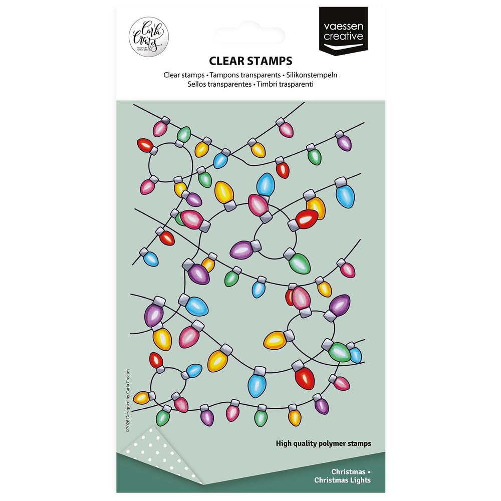 Vaessen Creative Christmas A6 Clear Stamps Christmas Lights (CAR0610)
