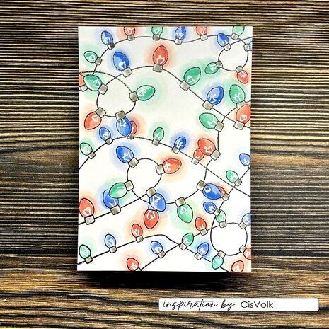 Vaessen Creative Christmas A6 Clear Stamps Christmas Lights (CAR0610)
