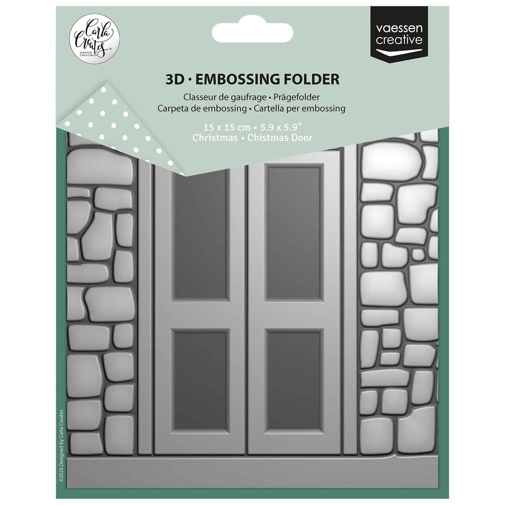 Vaessen Creative Christmas 6x6 Inch Embossing Folder Christmas Door (CAR0612) Vaessen Creative Christmas 6x6 Inch Embossing Folder Christmas Door (CAR0612)