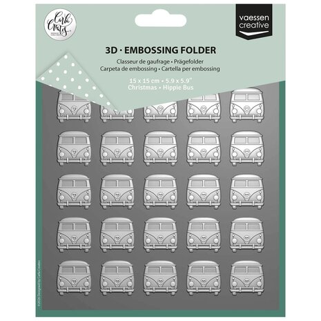 Vaessen Creative Christmas 6x6 Inch Embossing Folder Hippie Bus (CAR0613) Vaessen Creative Christmas 6x6 Inch Embossing Folder Hippie Bus (CAR0613)