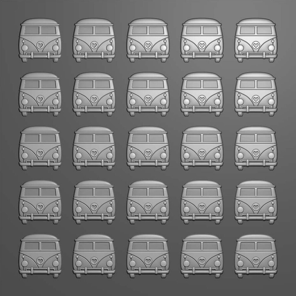 Vaessen Creative Christmas 6x6 Inch Embossing Folder Hippie Bus (CAR0613) Vaessen Creative Christmas 6x6 Inch Embossing Folder Hippie Bus (CAR0613)